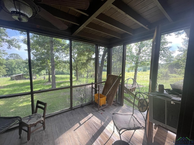 view of sunroom