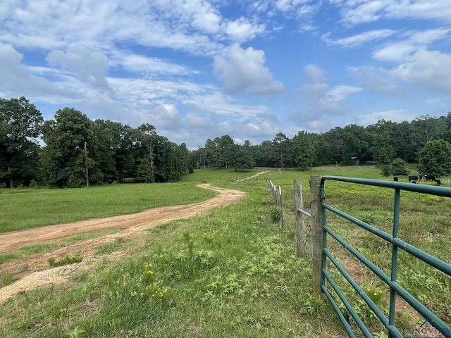 exterior space featuring a rural view