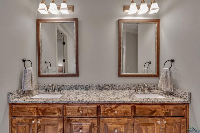 475 Highland Pl, Hallsville, TX 75650 - bathroom with a sink and double vanity