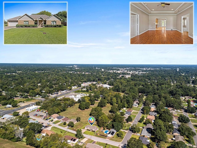 birds eye view of property