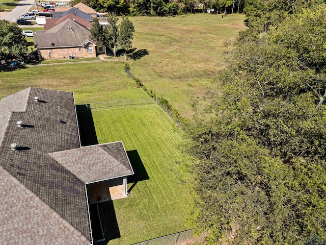 bird's eye view with a rural view