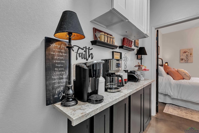 bar with light stone countertops