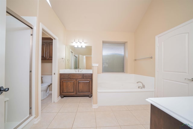 2532 Windmill Ln, Longview, TX 75601 - bathroom featuring vanity, a bath, a shower stall, and tile patterned floors