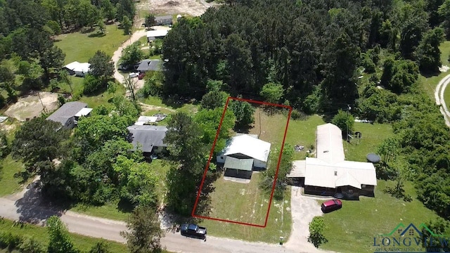 1435 Tom Smith Rd, Harleton, TX 75651 - aerial view of property's location featuring property parcel outlined