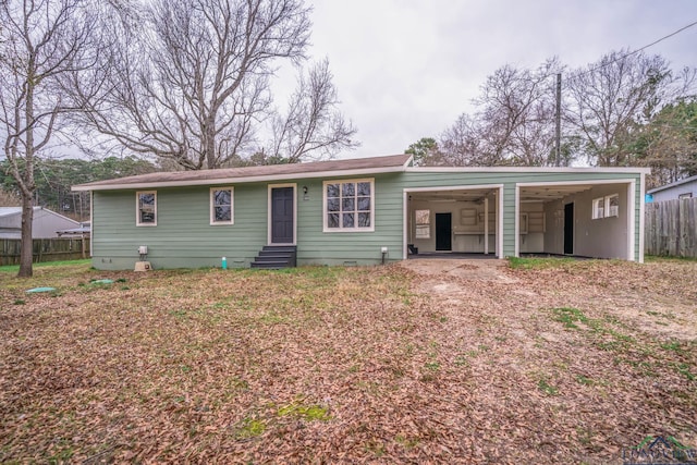 view of ranch-style home