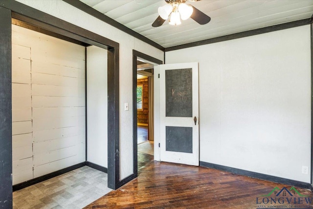 1150 Fm 139, Joaquin, TX 75954 - spare room with a ceiling fan and wood finished floors
