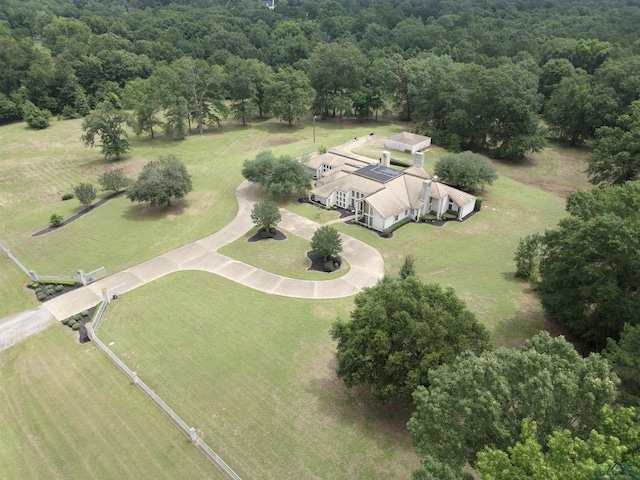 aerial view with a rural view