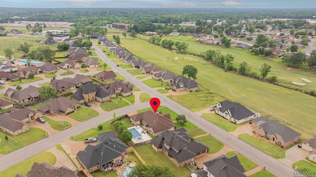 drone / aerial view with a residential view