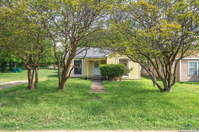 view of front facade with a front lawn