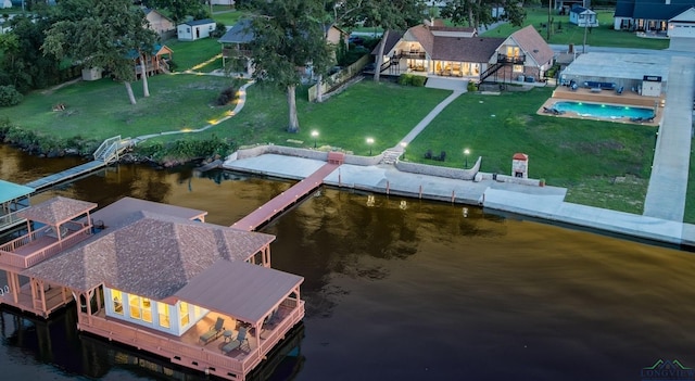 22551 Pine St, Frankston, TX 75763 - view from above of property with a nearby body of water