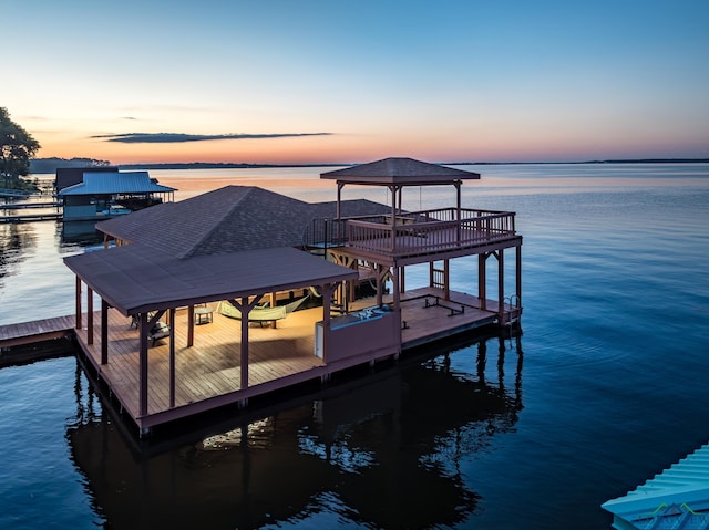 22551 Pine St, Frankston, TX 75763 - dock featuring a water view and boat lift