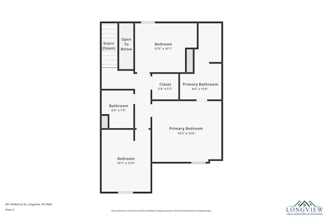 801 W Walnut St, Longview, TX 75601 - room layout