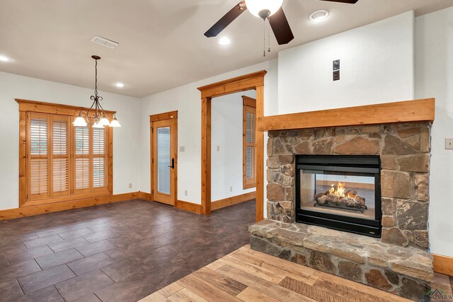 hallway featuring dark tile patterned floors