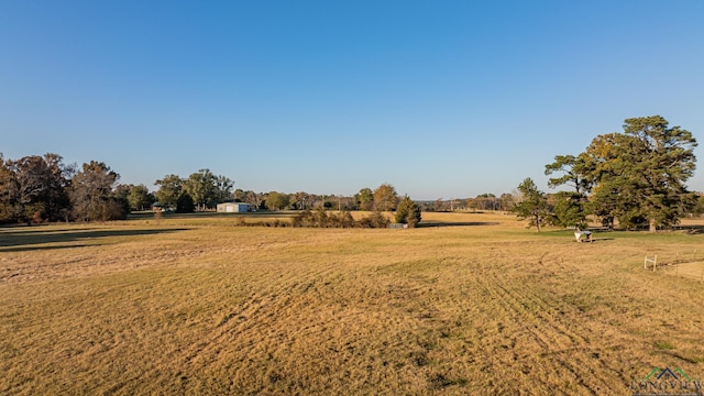 view of yard featuring a rural view