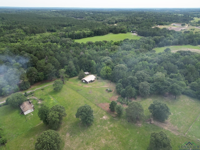 aerial view featuring a rural view