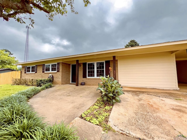 view of ranch-style home