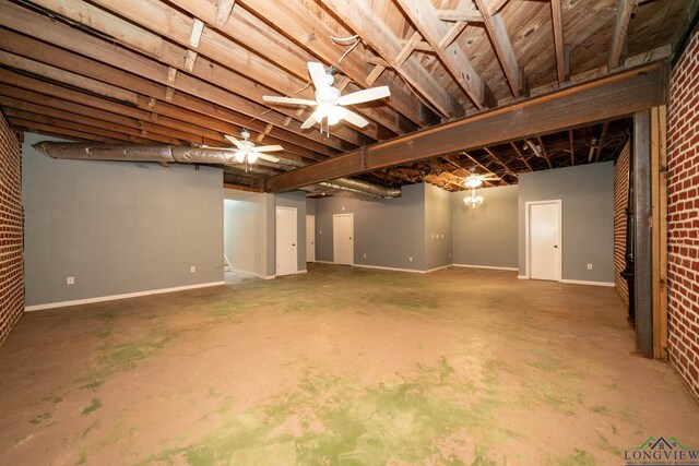 601 Wood St, Gladewater, TX 75647 - basement with baseboards