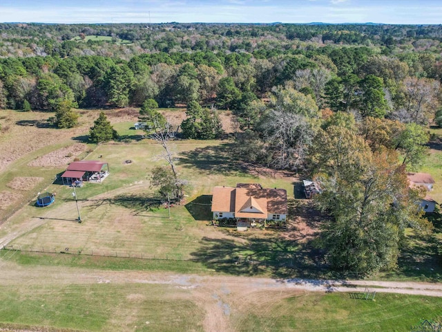 aerial view featuring a rural view