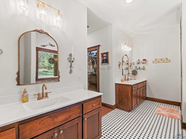 bathroom with vanity