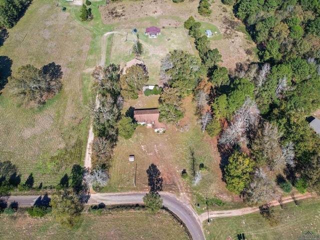 drone / aerial view featuring a rural view