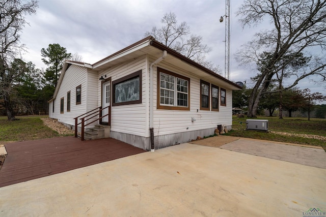 view of front of home with a patio