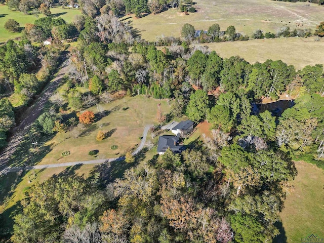 drone / aerial view featuring a rural view