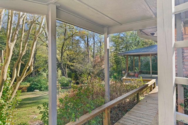 view of sunroom