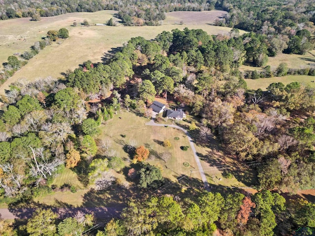 drone / aerial view featuring a rural view