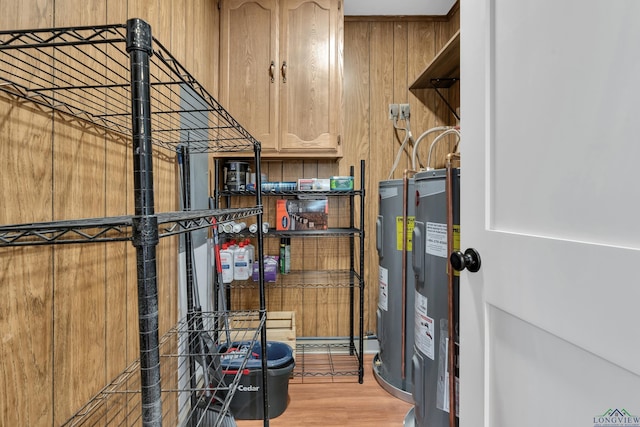 interior space featuring water heater