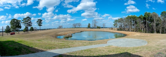 view of swimming pool featuring a lawn