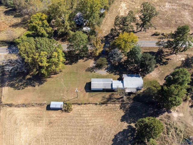 aerial view with a rural view