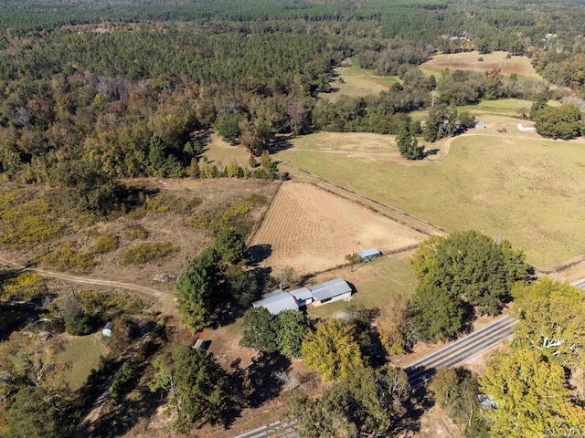 aerial view with a rural view