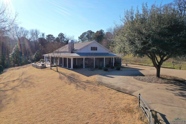 view of farmhouse-style home