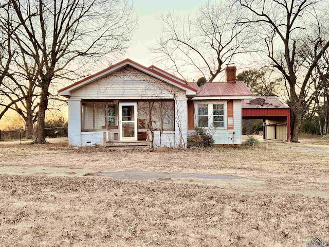 view of bungalow-style home