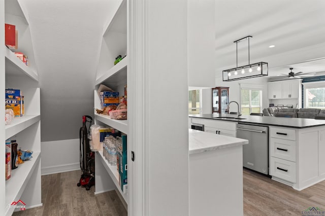 pantry with a sink