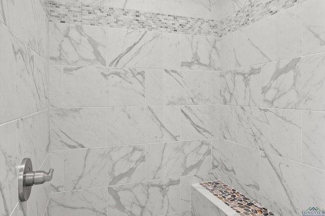 interior details with tiled shower