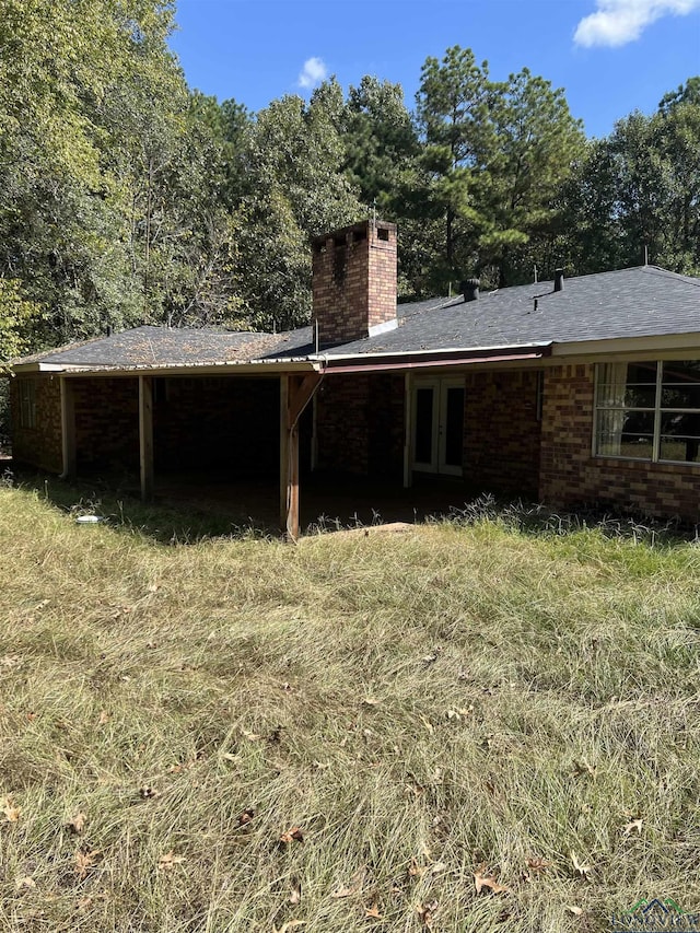 rear view of house with french doors