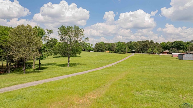 view of community featuring a yard