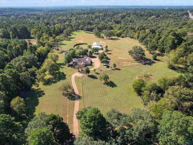 aerial view with a rural view