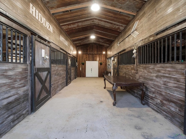 view of horse barn