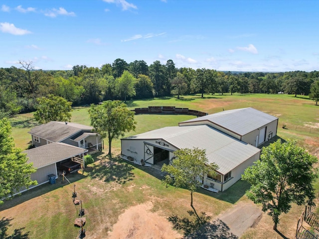 aerial view featuring a rural view