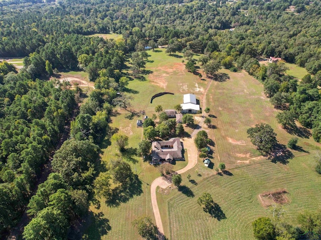 drone / aerial view with a rural view