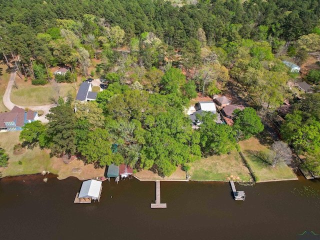 3065 E Lake, Gladewater, TX 75647 - aerial overview of property's location with a large body of water and a heavily wooded area