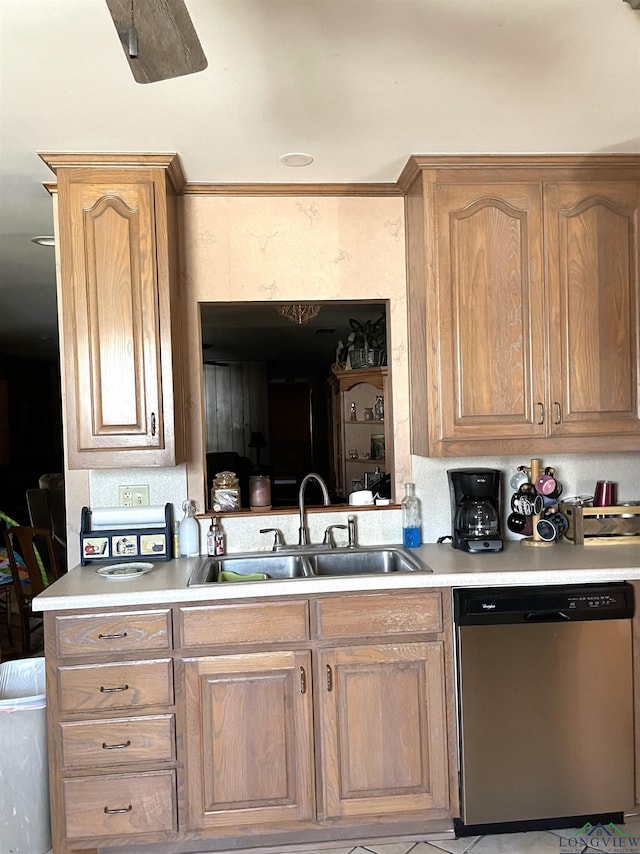 kitchen with dishwasher and sink