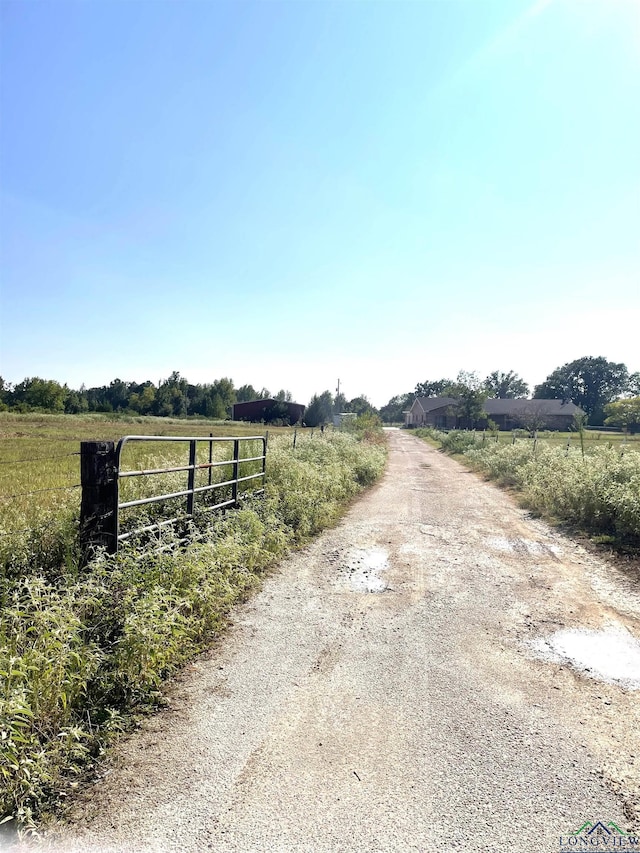 view of street featuring a rural view