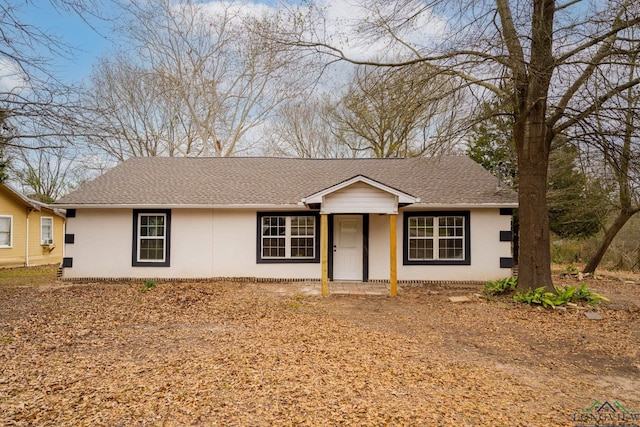 view of single story home