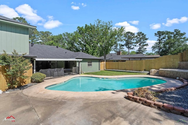 1208 Westwood Dr, Henderson, TX 75654 - view of pool featuring a fenced backyard, a patio, and a fenced in pool
