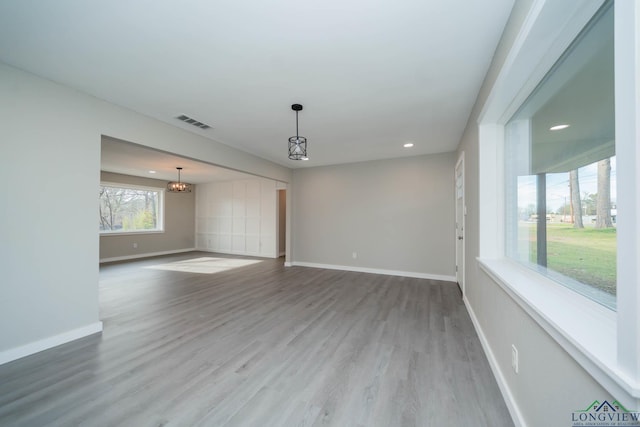 empty room featuring hardwood / wood-style floors