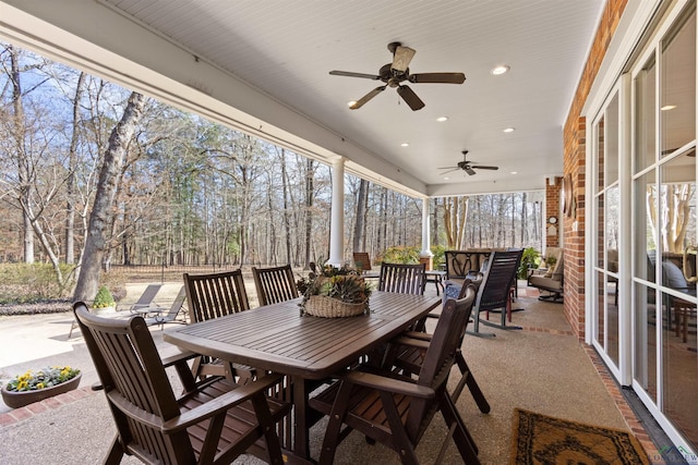 view of sunroom