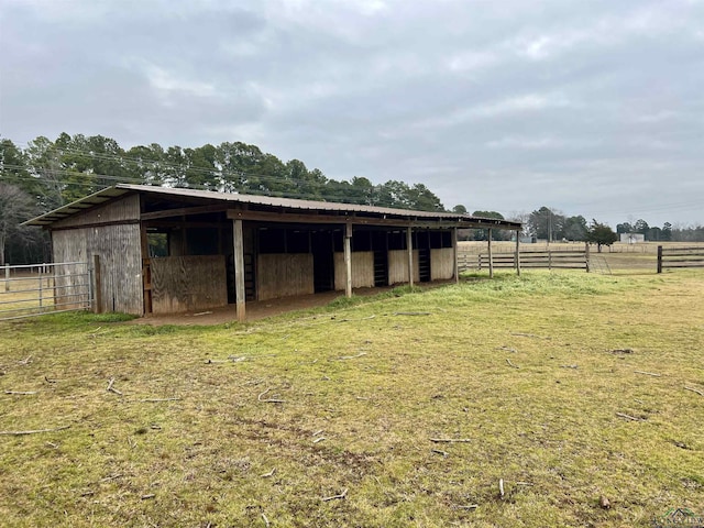 view of horse barn